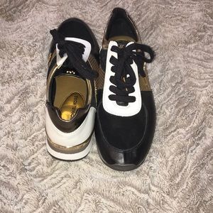 Black, gold and white Michael Kors Shoes